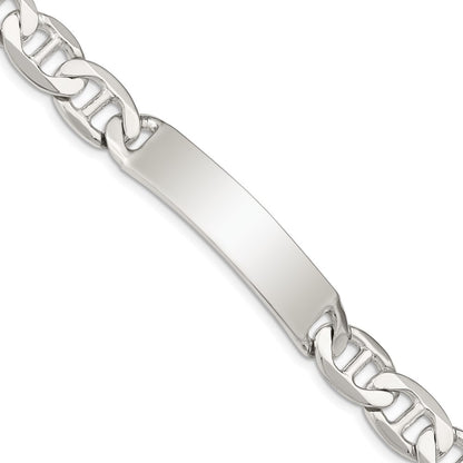 7.5 Inch Sterling Silver Polished Engraveable Anchor Link Id Bracelet