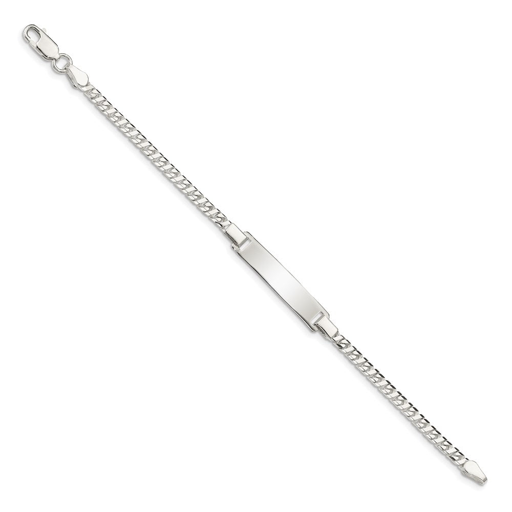 6 Inch Sterling Silver Baby Id Bracelet
