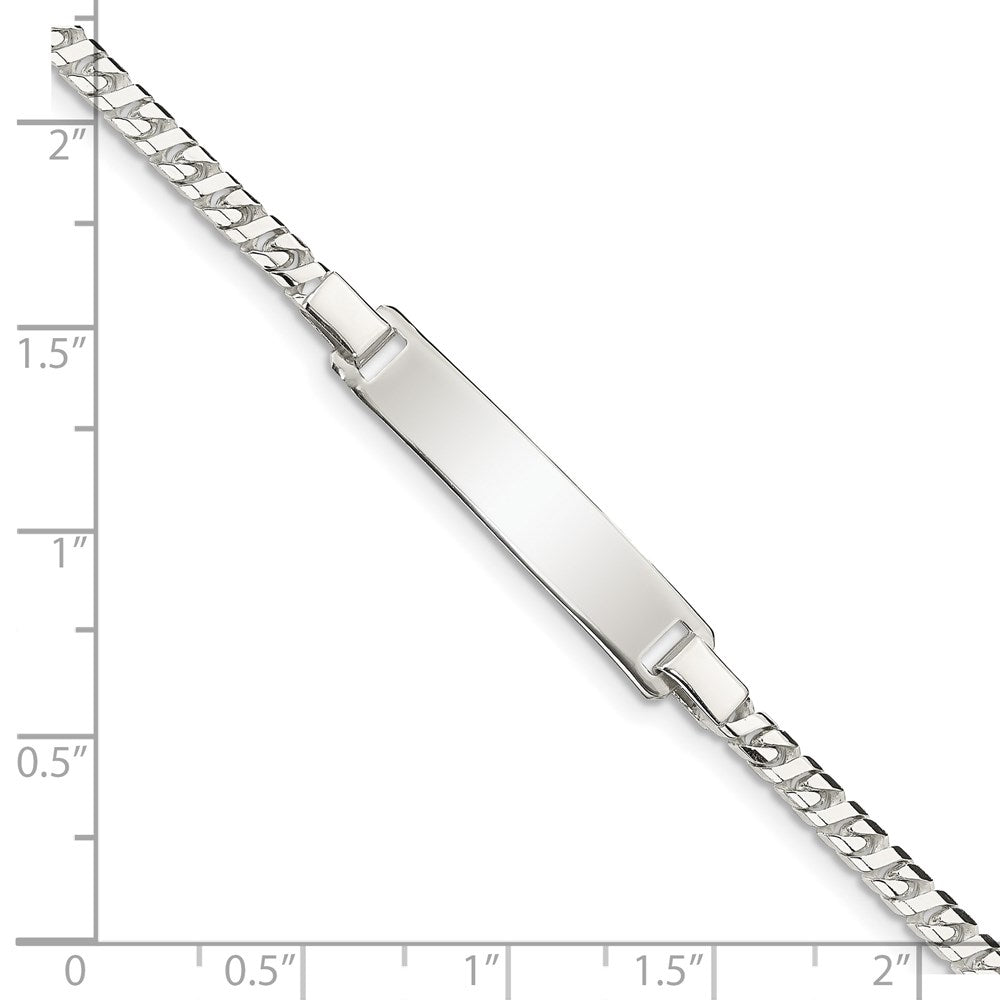 6 Inch Sterling Silver Baby Id Bracelet