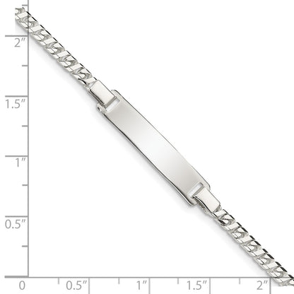 6 Inch Sterling Silver Baby Id Bracelet