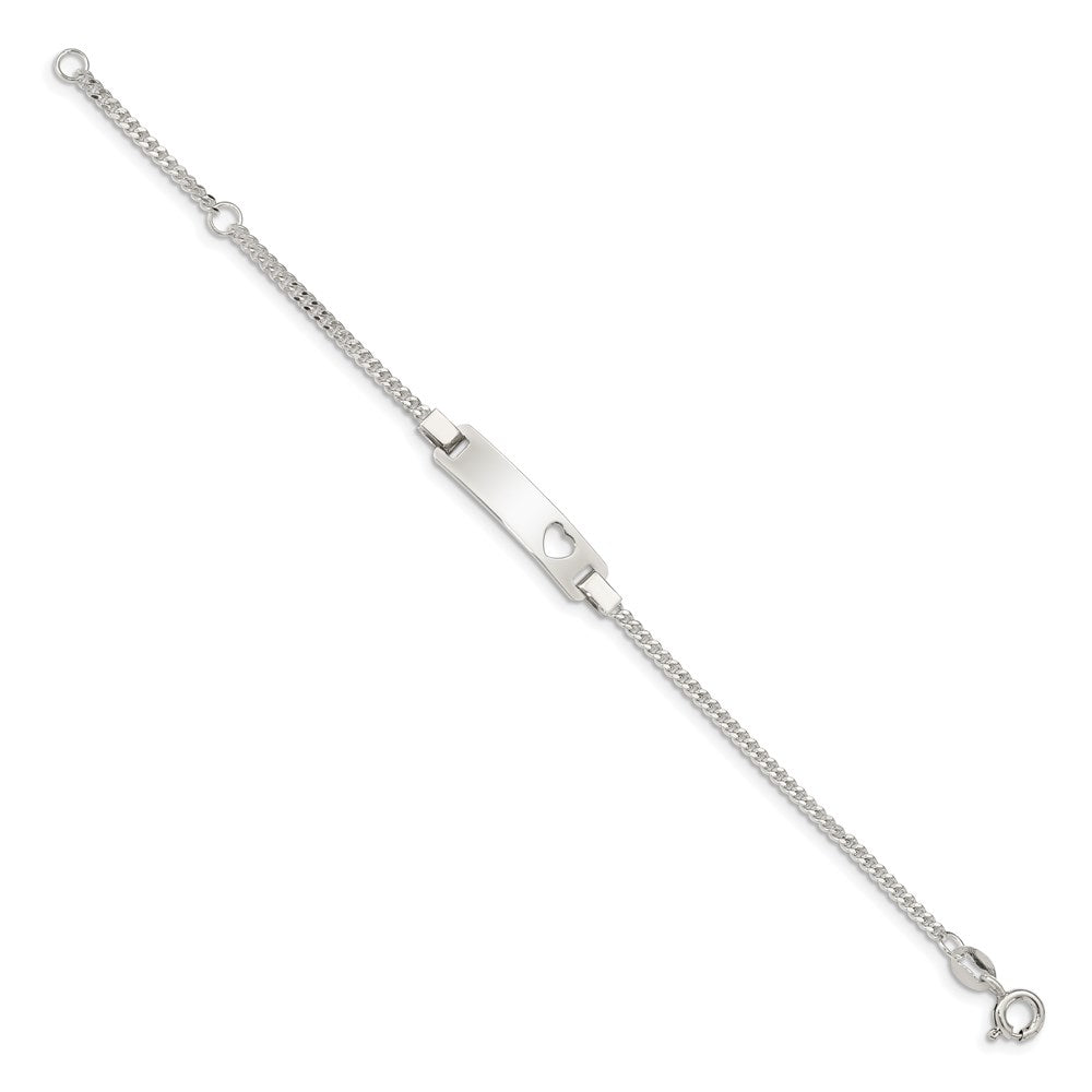 6 Inch Sterling Silver Adjustable Baby Id Bracelet