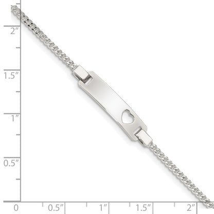 6 Inch Sterling Silver Adjustable Baby Id Bracelet