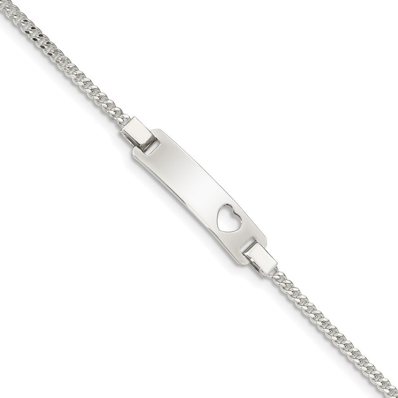 6 Inch Sterling Silver Adjustable Baby Id Bracelet