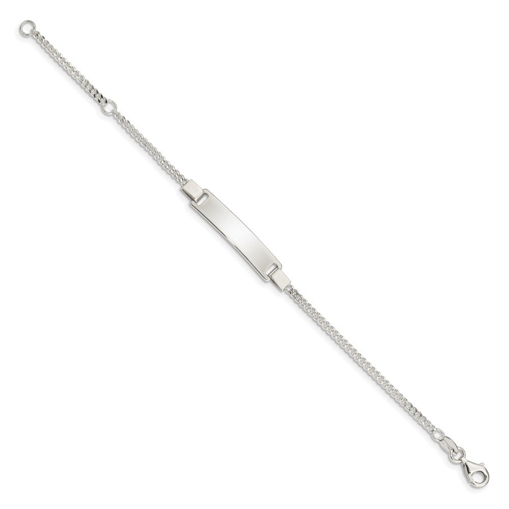 2 Inch Sterling Silver Adjustable Baby Id Bracelet