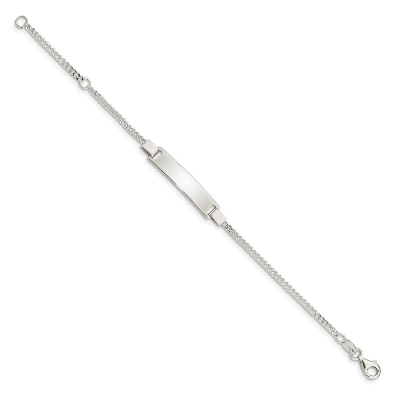 2 Inch Sterling Silver Adjustable Baby Id Bracelet