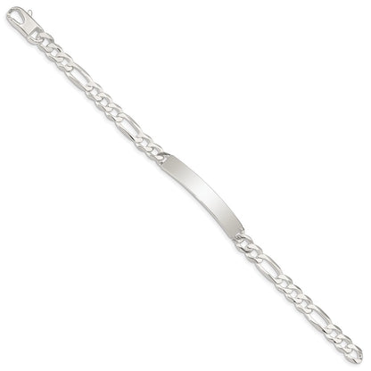 7.5 Inch Sterling Silver Figaro Link Id Bracelet