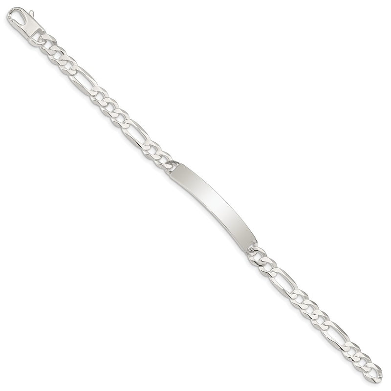 7.5 Inch Sterling Silver Figaro Link Id Bracelet