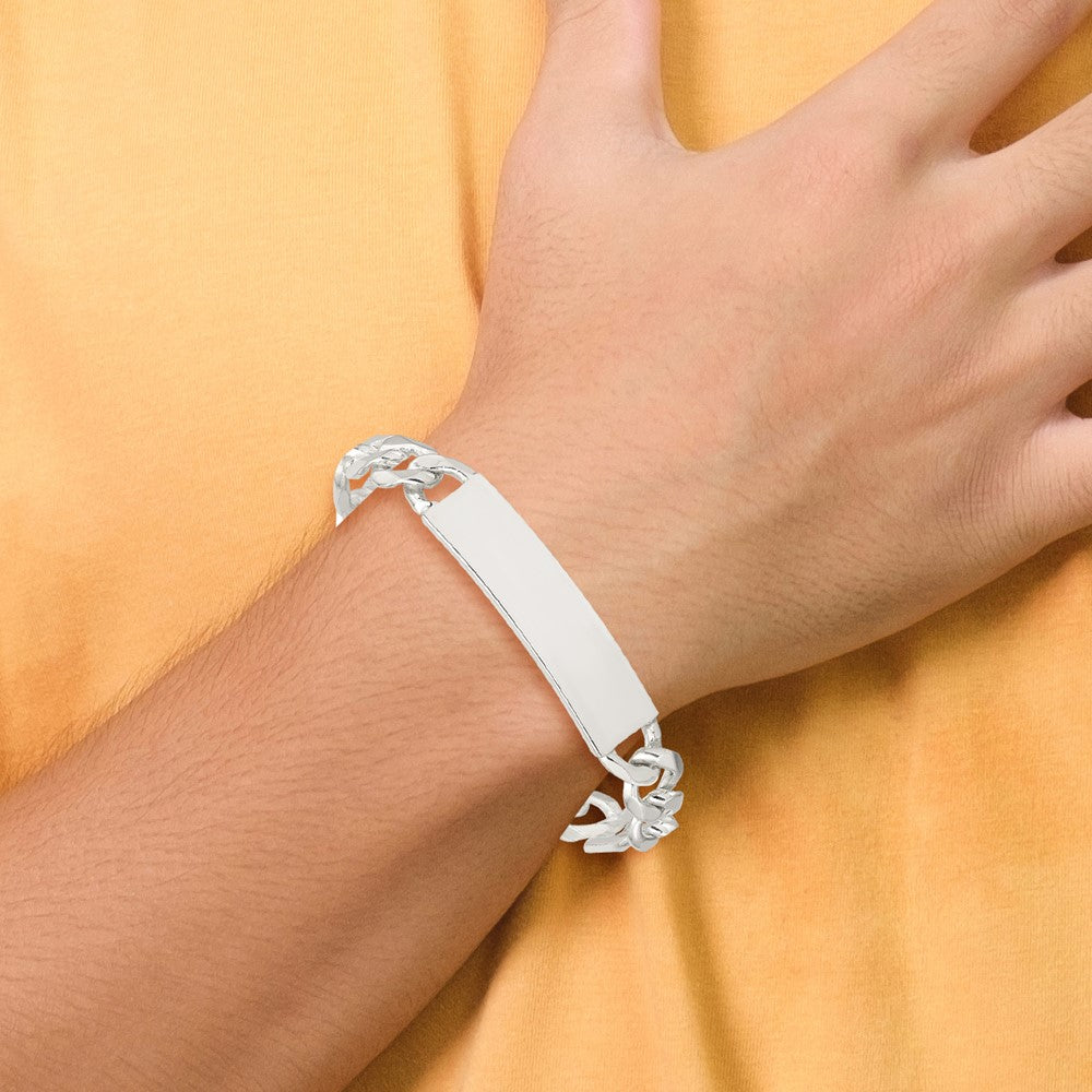 7.5 Inch Sterling Silver Figaro Link Id Bracelet