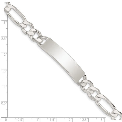 8.5 Inch Sterling Silver Figaro Link Id Bracelet