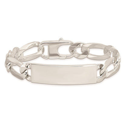 8.5 Inch Sterling Silver Figaro Link Id Bracelet