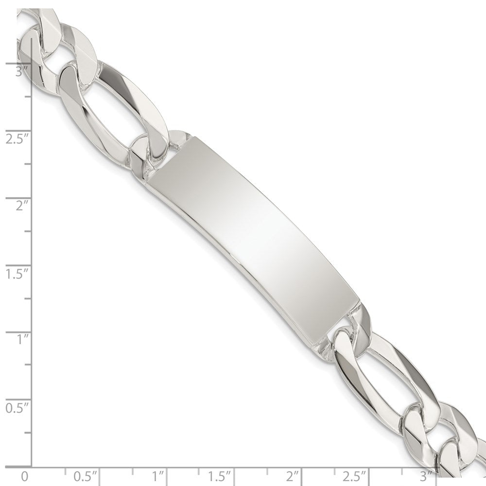 8.5 Inch Sterling Silver Figaro Link Id Bracelet