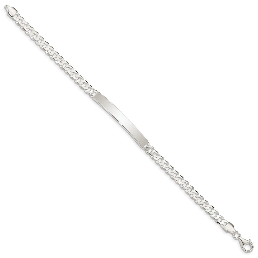 7.5 Inch Sterling Silver Curb Link Id Bracelet