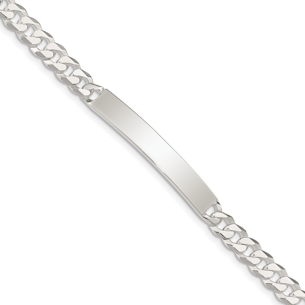 8.5 Inch Sterling Silver Curb Link Id Bracelet