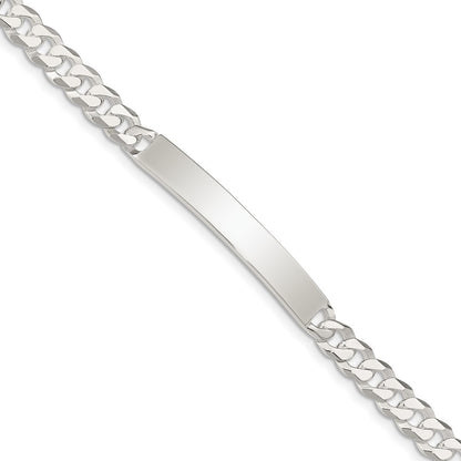 8.5 Inch Sterling Silver Curb Link Id Bracelet