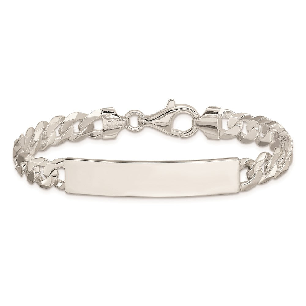 8.5 Inch Sterling Silver Curb Link Id Bracelet