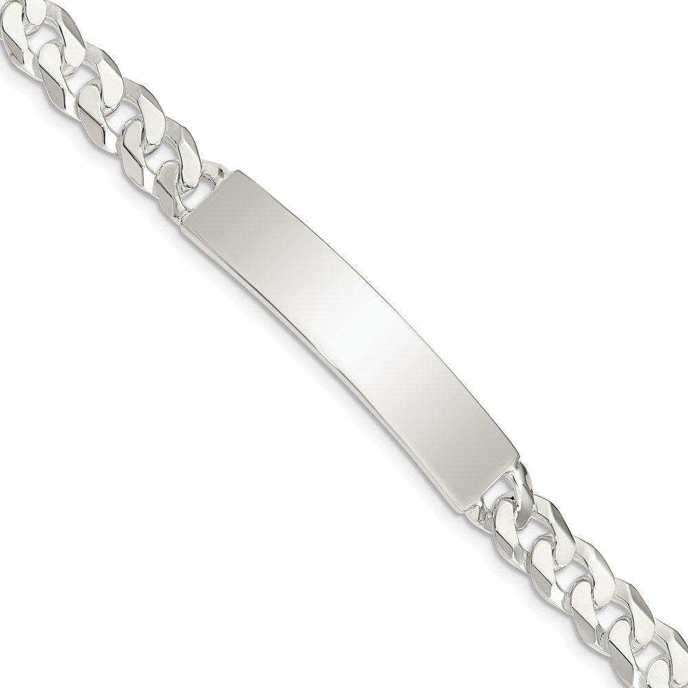 7.5 Inch Sterling Silver Curb Link Id Bracelet