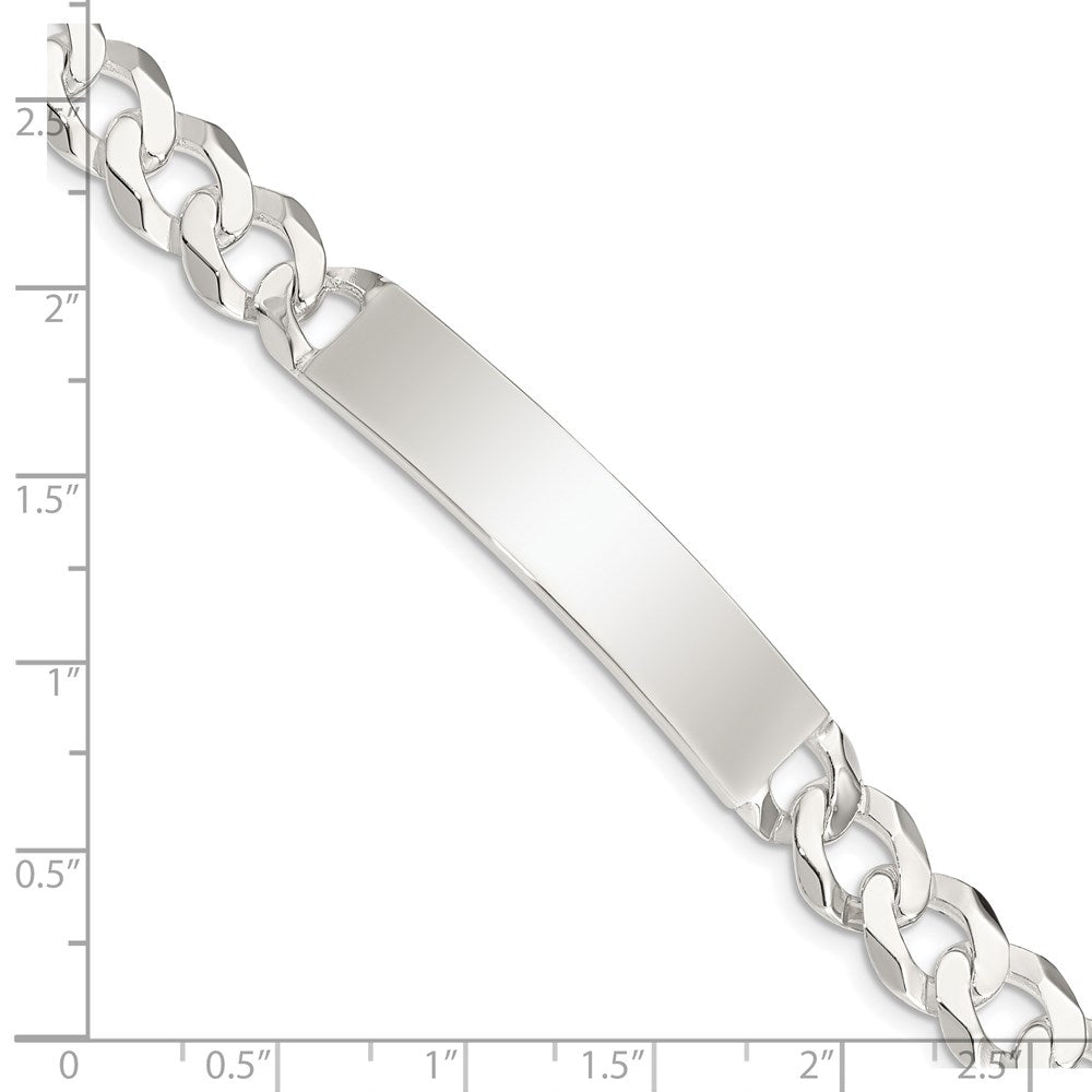 8.5 Inch Sterling Silver Curb Link Id Bracelet