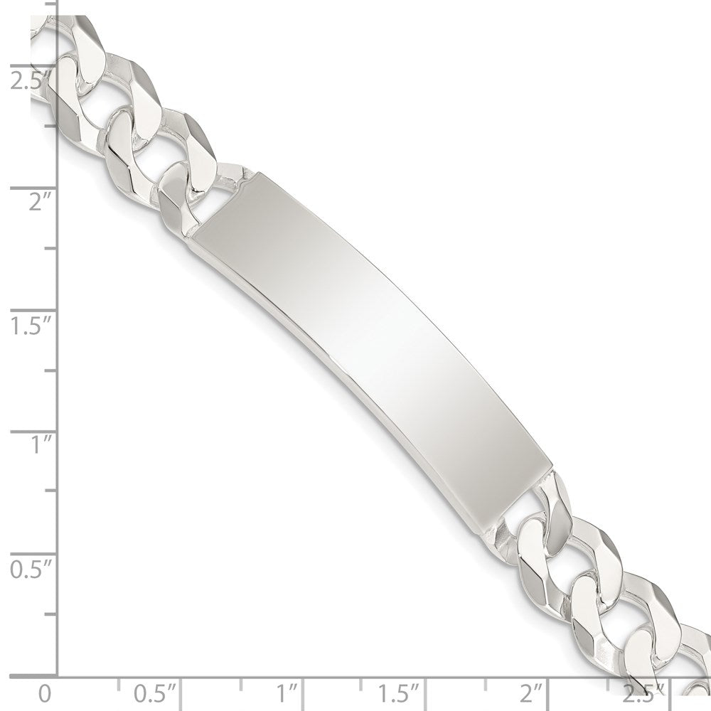8.5 Inch Sterling Silver Curb Link Id Bracelet