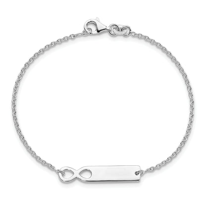 7 Inch Sterling Silver Polished Infinity Id 7In Bracelet