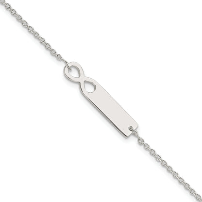 7 Inch Sterling Silver Polished Infinity Id 7In Bracelet
