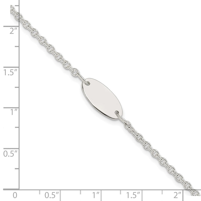 6 Inch Sterling Silver Polished Childrens 6In Id Bracelet