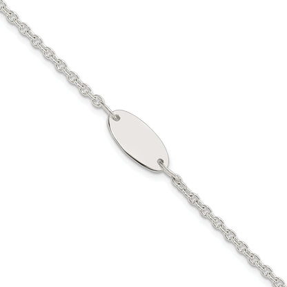 6 Inch Sterling Silver Polished Childrens 6In Id Bracelet