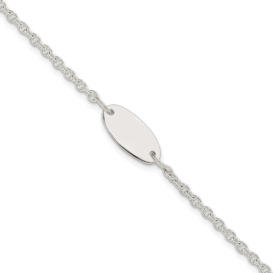 6 Inch Sterling Silver Polished Childrens 6In Id Bracelet