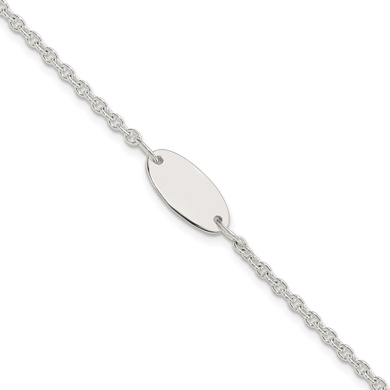 6 Inch Sterling Silver Polished Childrens 6In Id Bracelet