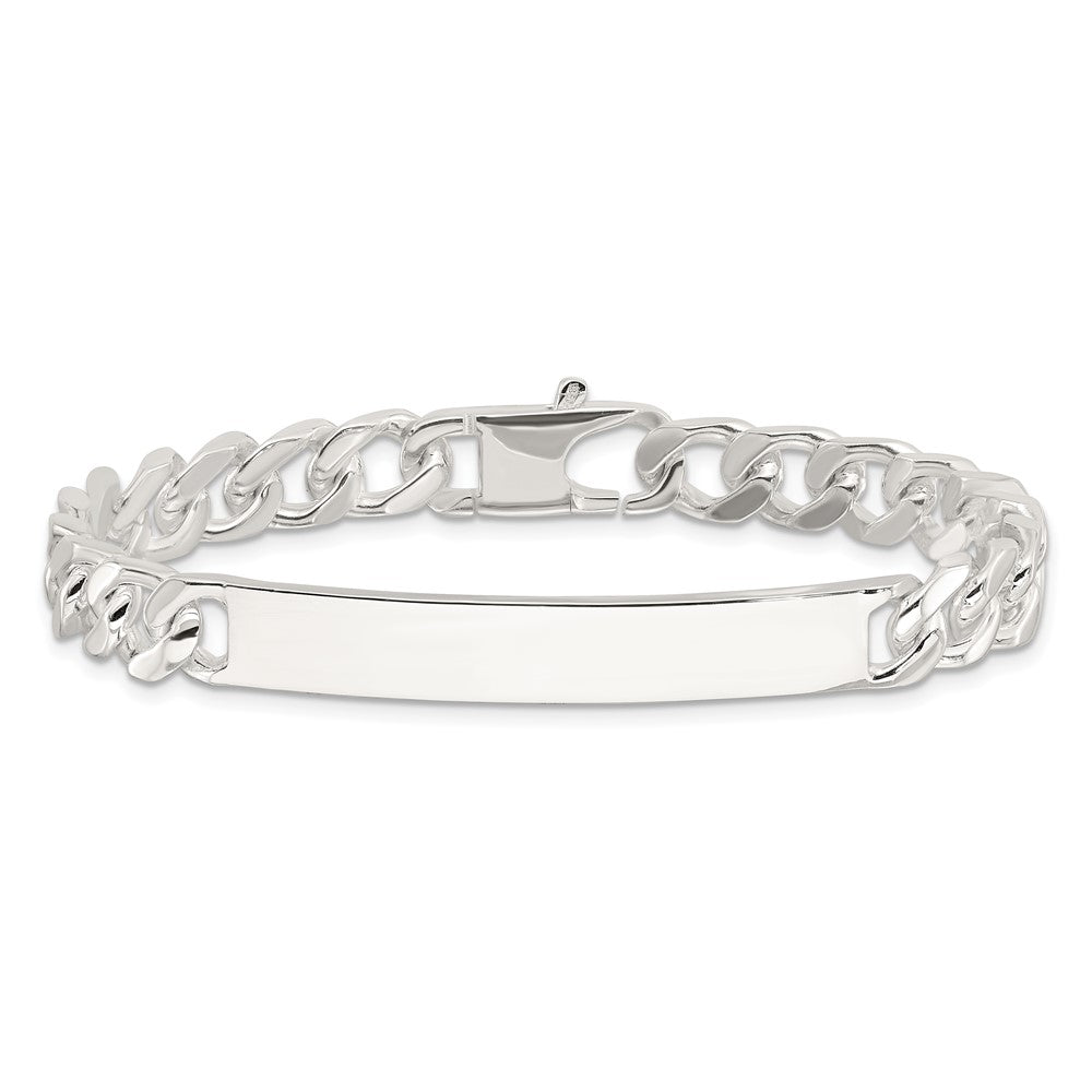Sterling Silver 7in Curb Id Bracelet