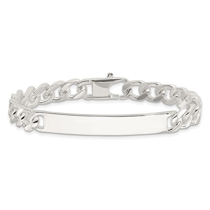 Sterling Silver 7in Curb Id Bracelet