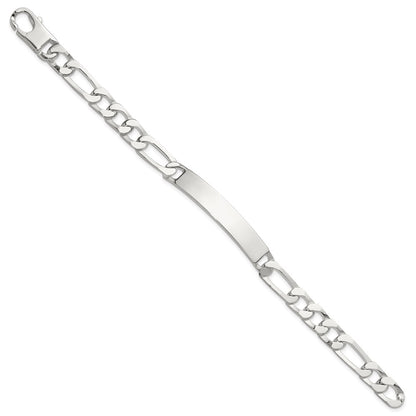 Sterling Silver 8in Figaro Id Bracelet