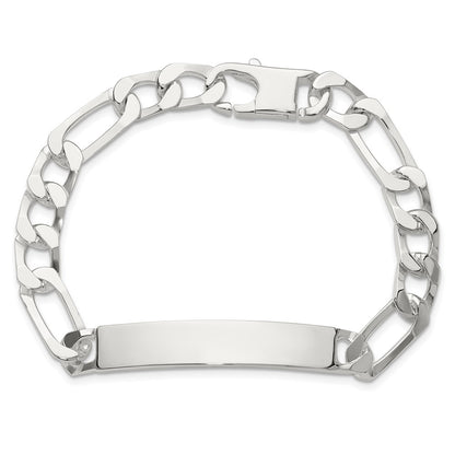 Sterling Silver 8in Figaro Id Bracelet