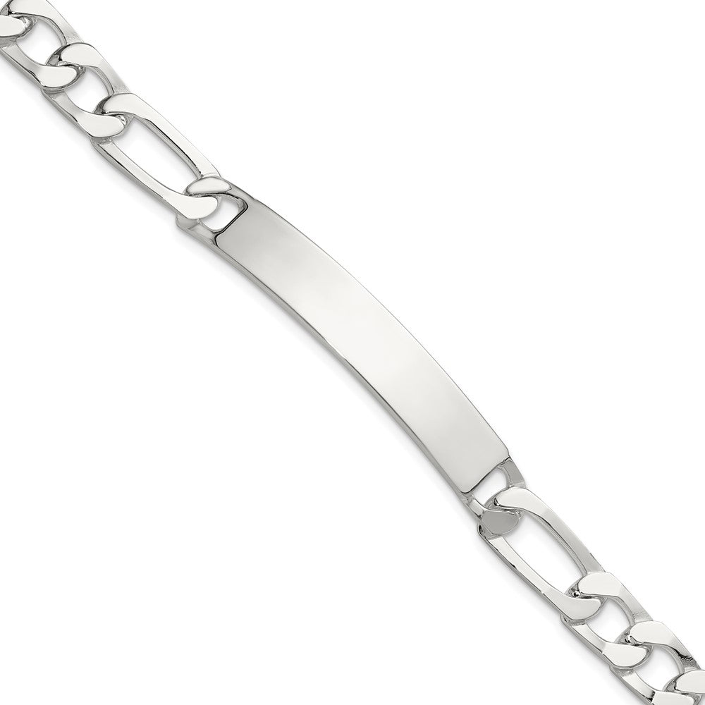 Sterling Silver 8in Figaro Id Bracelet