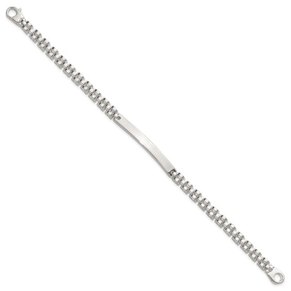 Sterling Silver Polished 8in Men's Id Bracelet