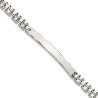 Sterling Silver Polished 8in Men's Id Bracelet