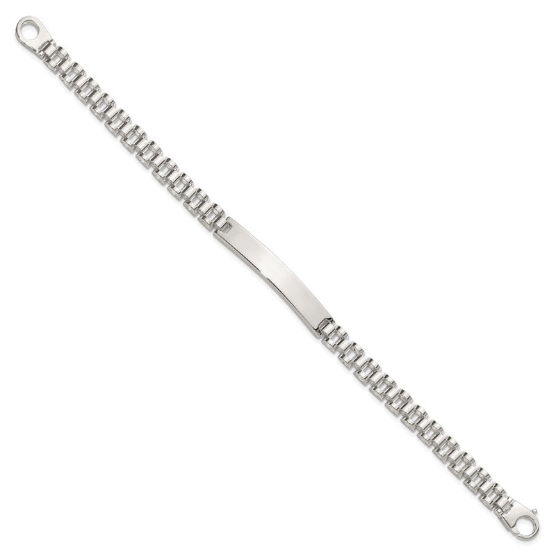 Sterling Silver Polished 8in Men's Id Bracelet