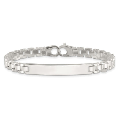 Sterling Silver Polished 8in Men's Id Bracelet