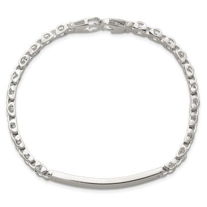 Sterling Silver Polished 8in Men's Id Bracelet