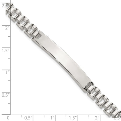 Sterling Silver Polished 8in Men's Id Bracelet