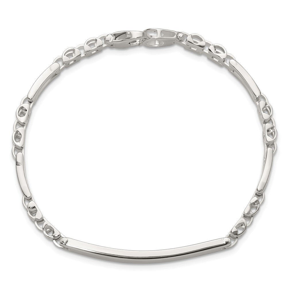Sterling Silver Polished 7.5in Id Bracelet