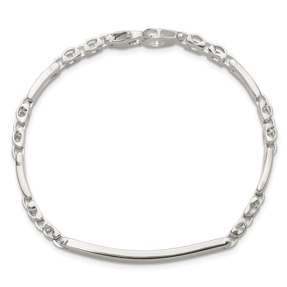 Sterling Silver Polished 7.5in Id Bracelet