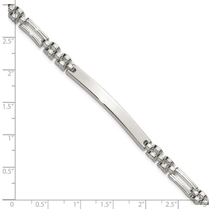 Sterling Silver Polished 7.5in Id Bracelet