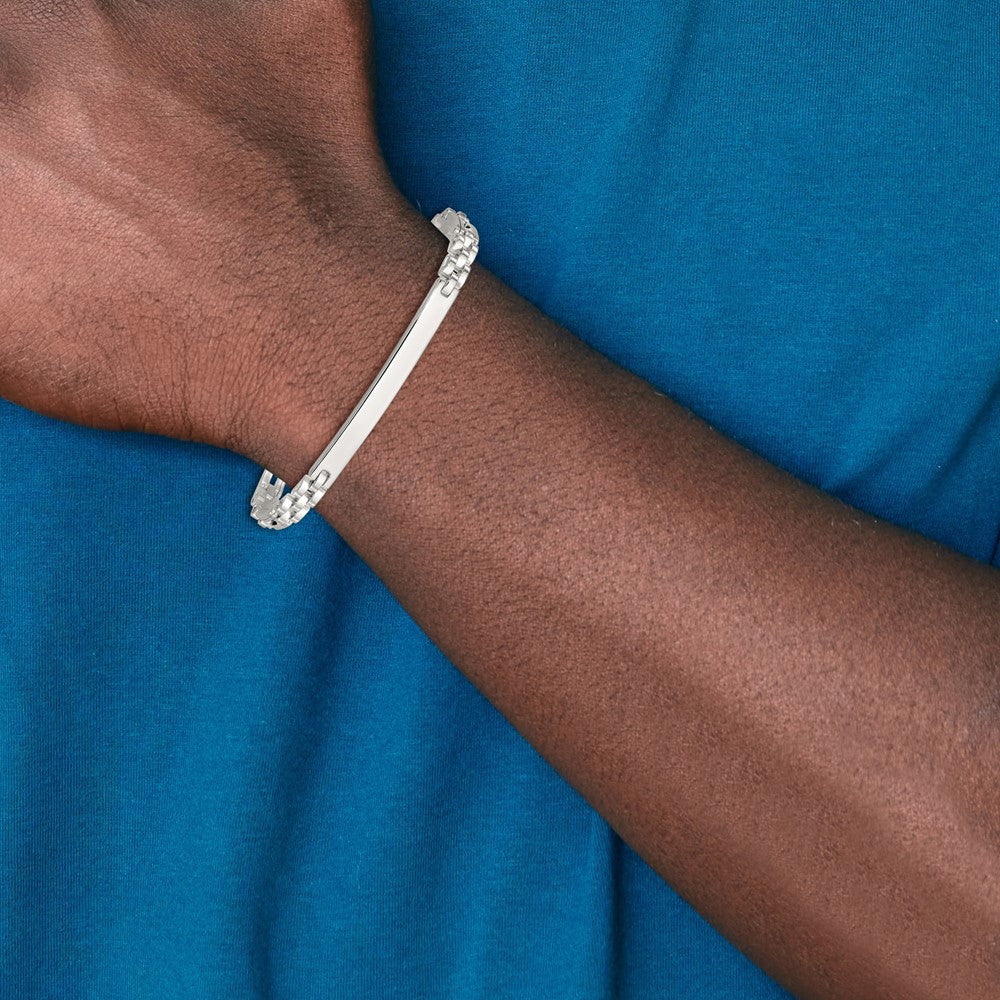 Sterling Silver Polished 7.5in Id Bracelet