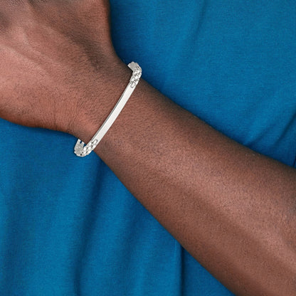 Sterling Silver Polished 7.5in Id Bracelet