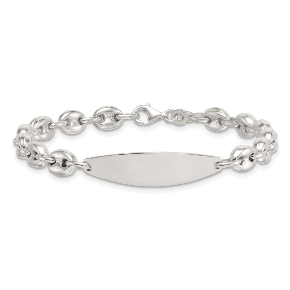 Sterling Silver Polished 6.25mm Anchor Link 7.25 Inch Id Bracelet