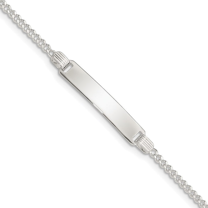 6 Inch Sterling Silver Children'S Id Bracelet