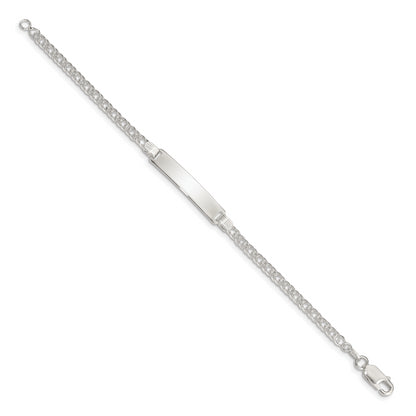 6 Inch Sterling Silver Children'S Id Bracelet