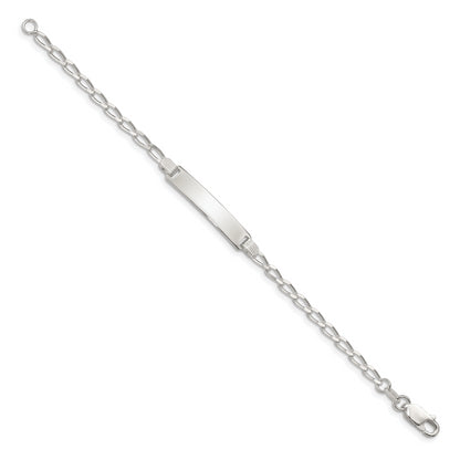 6 Inch Sterling Silver Children'S Id Bracelet
