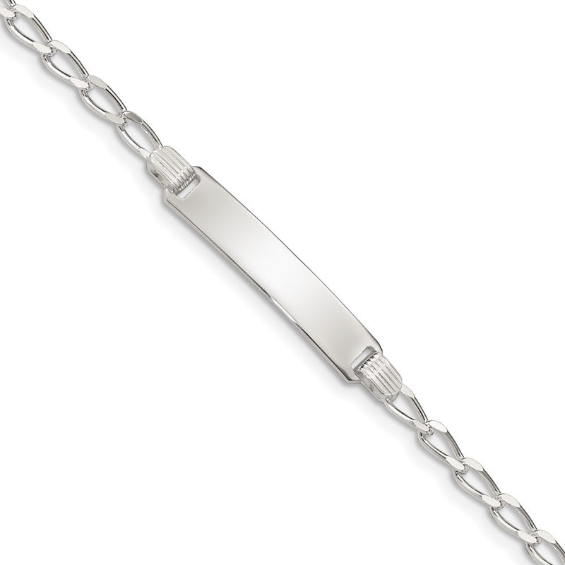 6 Inch Sterling Silver Children'S Id Bracelet