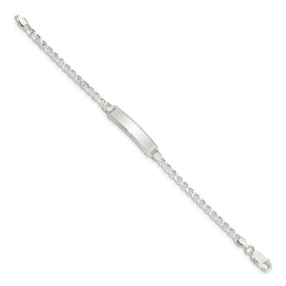 6 Inch Sterling Silver Children'S Id Bracelet